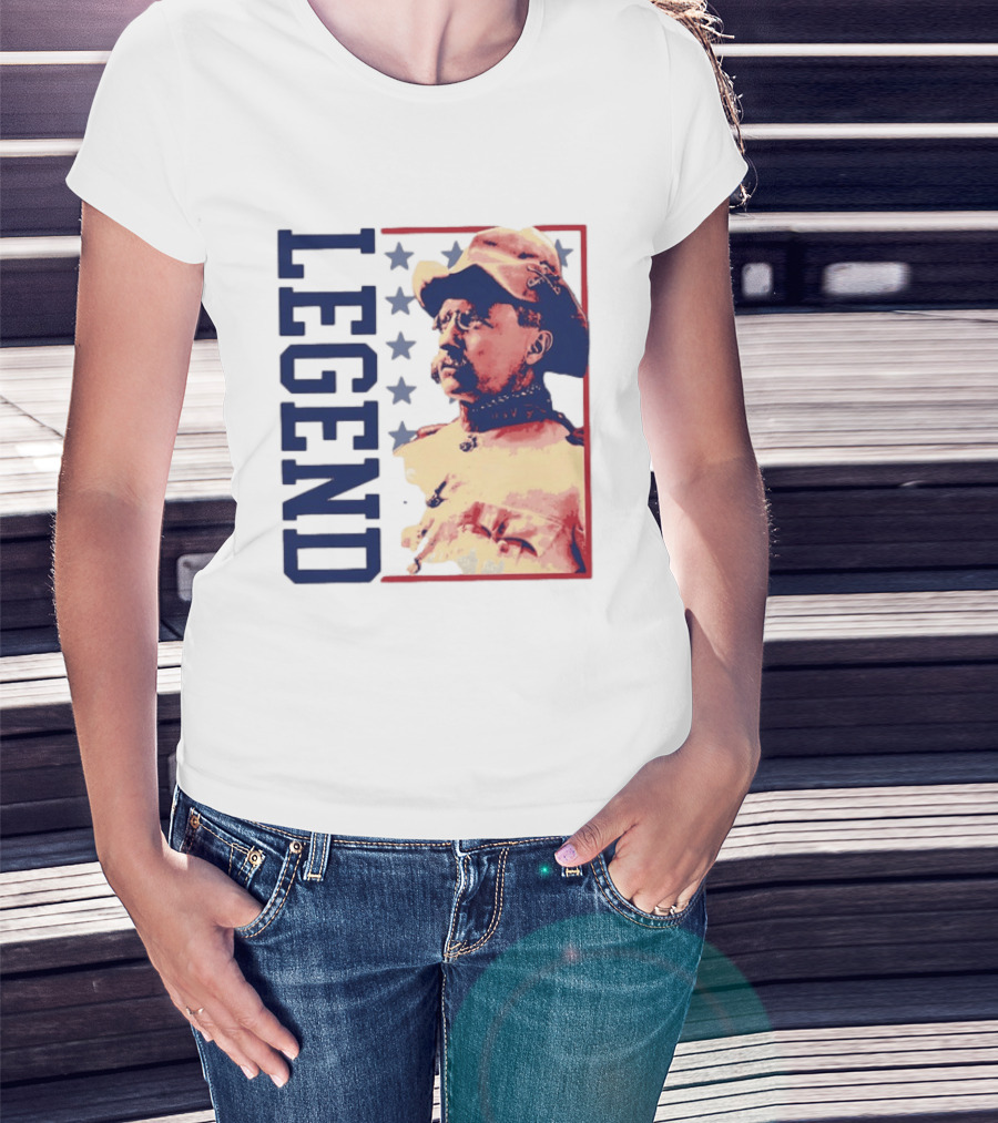 Legend Teddy Roosevelt Stars Iconic Figure T-Shirt