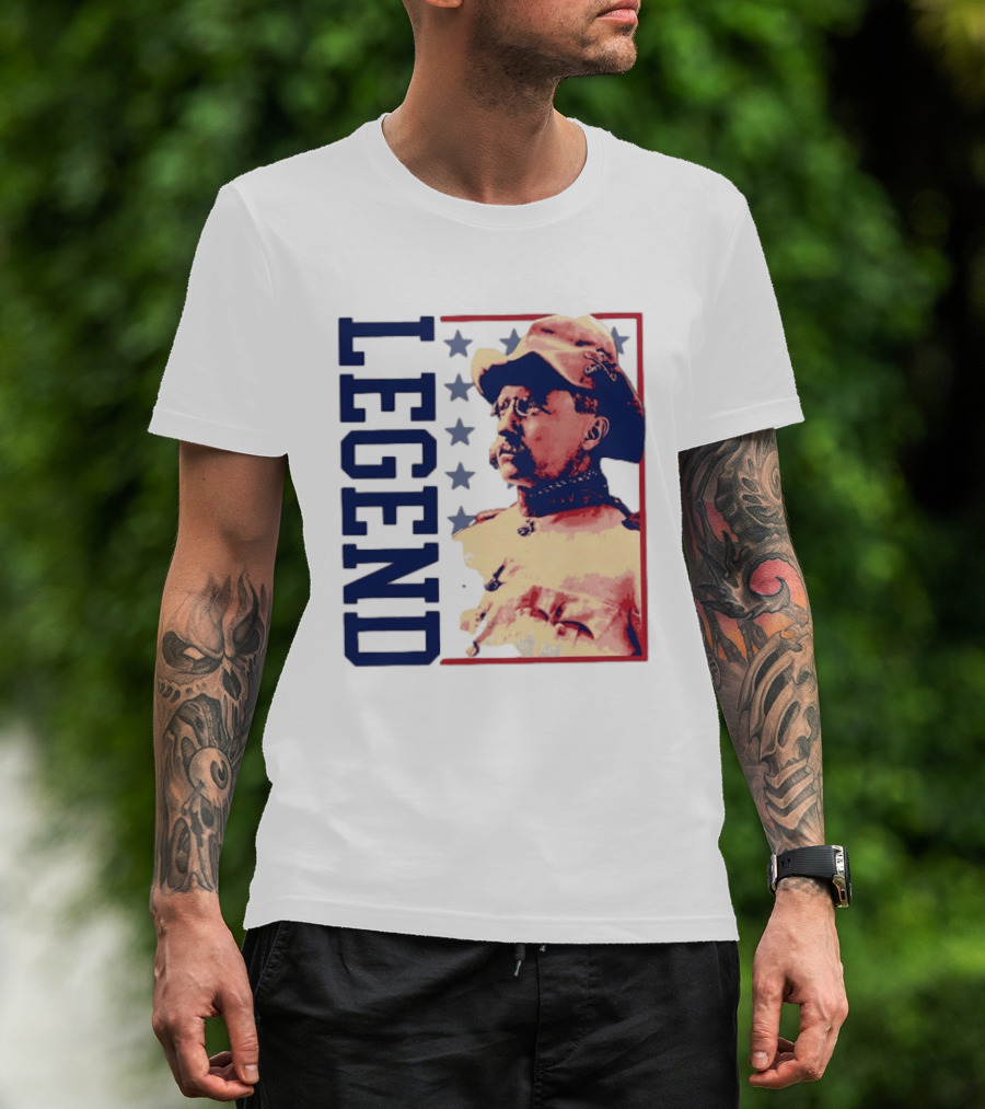 Legend Teddy Roosevelt Stars Iconic Figure T-Shirt