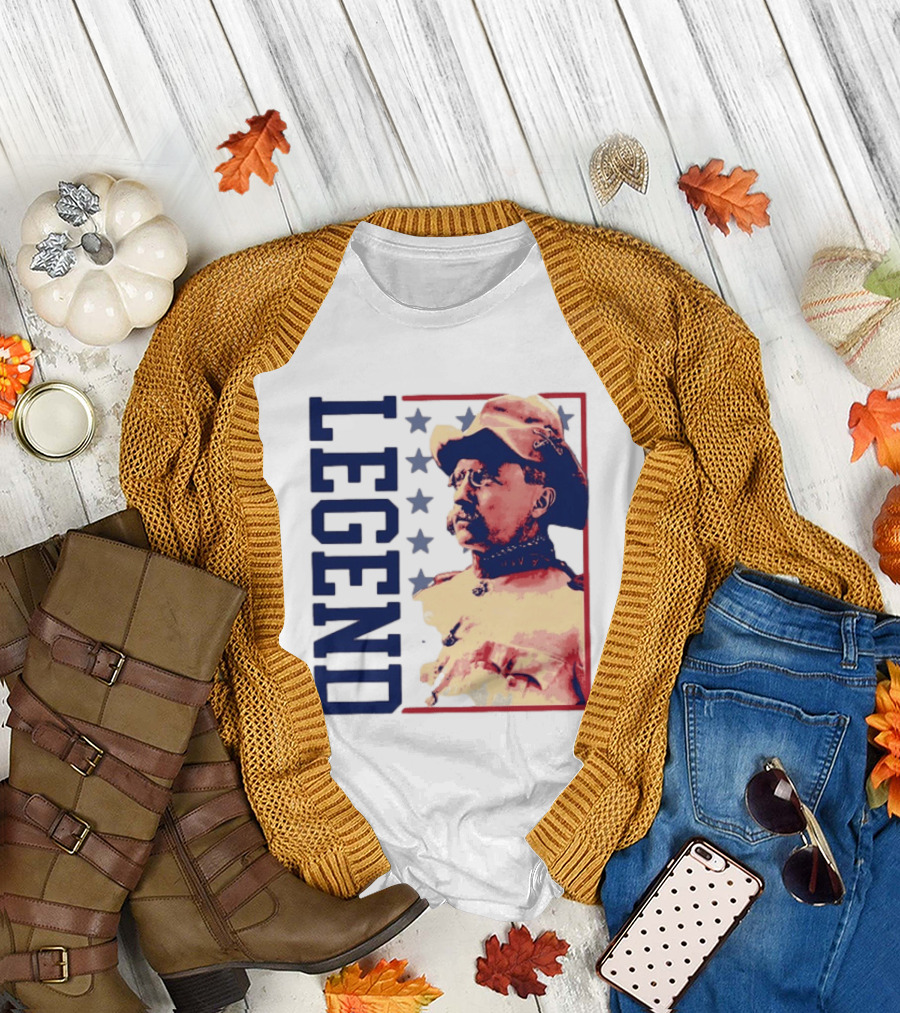 Legend Teddy Roosevelt Stars Iconic Figure T-Shirt