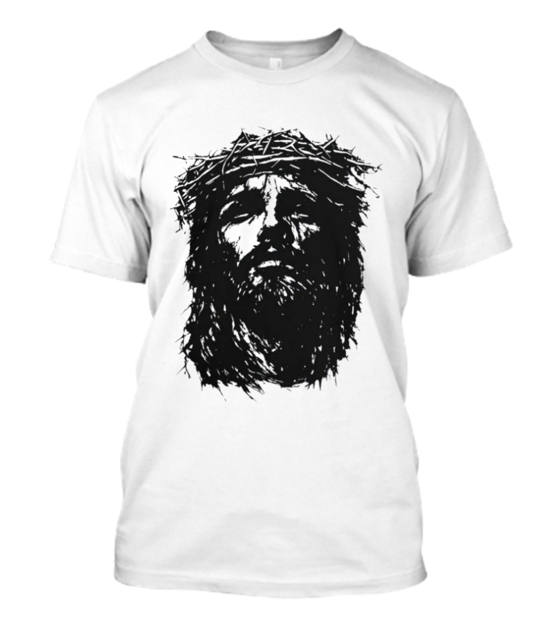 Unforsaken No Greater Love Jesus Crown Of Thorns Face T-Shirt