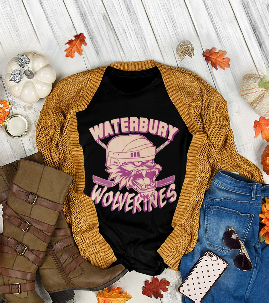 Waterbury Wolverines Happy Gilmore Hockey Helmet Wolverine T-Shirt