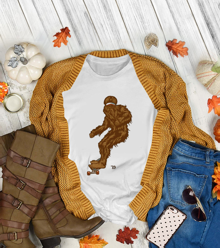 Ames Bros Skater Bigfoot Sasquatch Skateboard Legend T-Shirt