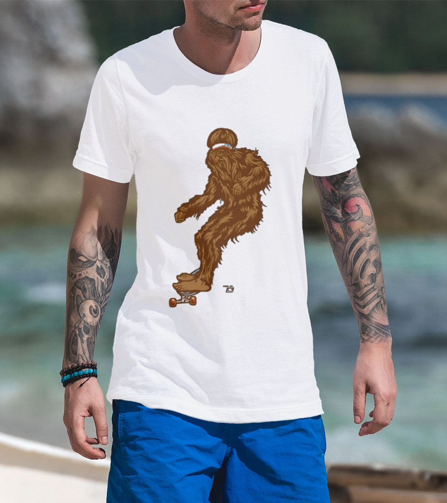 Ames Bros Skater Bigfoot Sasquatch Skateboard Legend T-Shirt