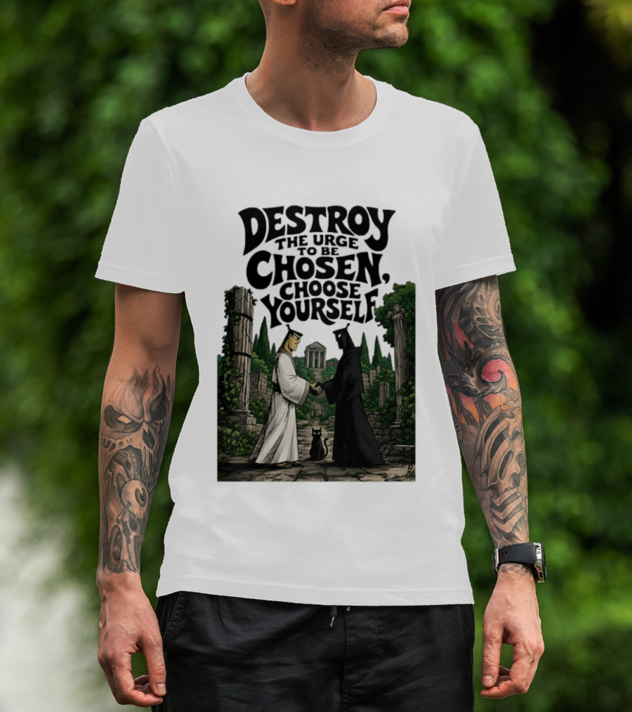 Destroy The Urge To Be Chosen Choose Yourself Samurai Jack Ancient Ruins Scene T-Shirt