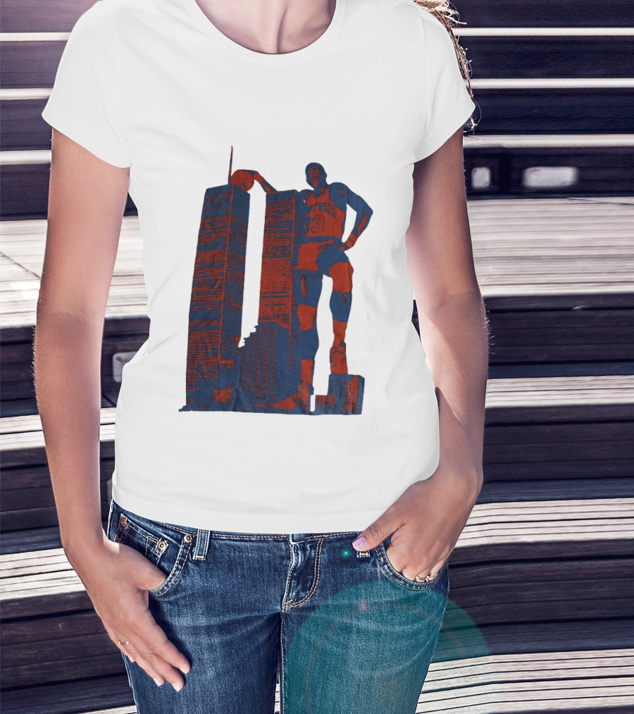 Patrick Ewing New York Knicks Twin Towers Basketball T-Shirt