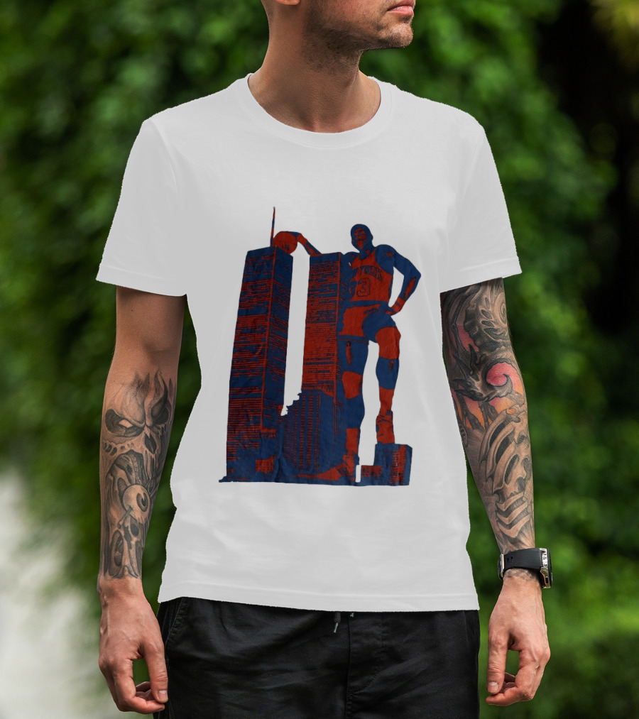 Patrick Ewing New York Knicks Twin Towers Basketball T-Shirt