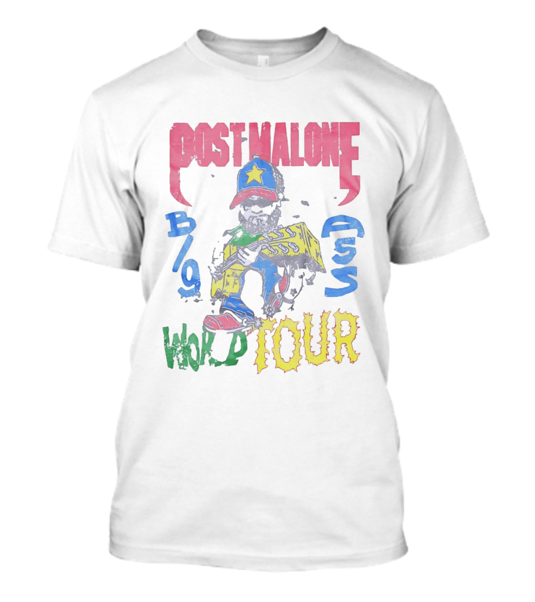Post Malone Big Ass World Tour Cartoon T-Shirt