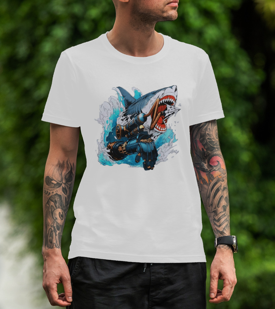 Steampunk Shark Lies Of P Puppet String Adventure Magic T-Shirt
