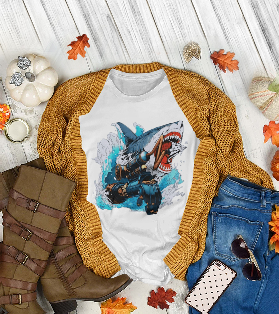 Steampunk Shark Lies Of P Puppet String Adventure Magic T-Shirt
