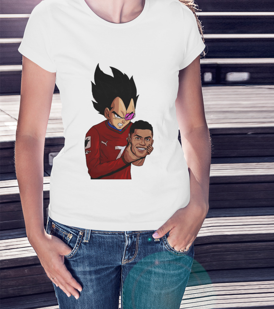 Vegeta Holding Ronaldo Head Puma Jersey Collaboration T-Shirt