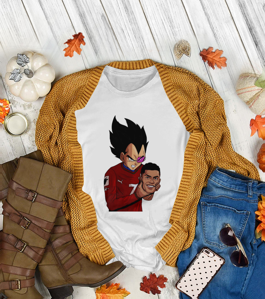 Vegeta Holding Ronaldo Head Puma Jersey Collaboration T-Shirt