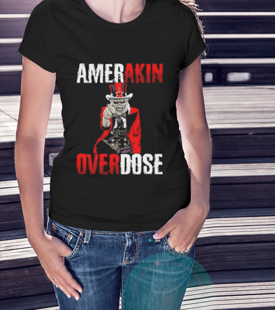 Amerakin Overdose Uncle Sam Horror Industrial Metal T-Shirt