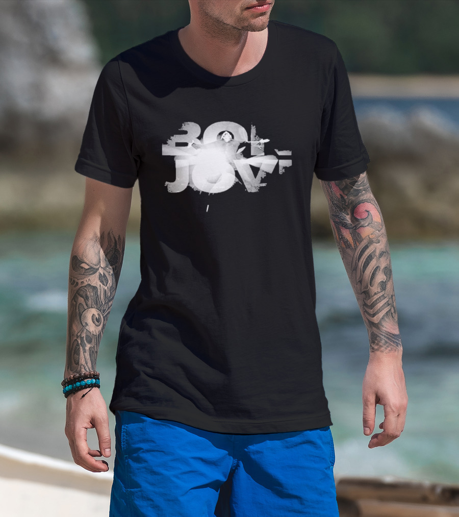 Bon Jovi Bright Light Graphic 80s T-Shirt