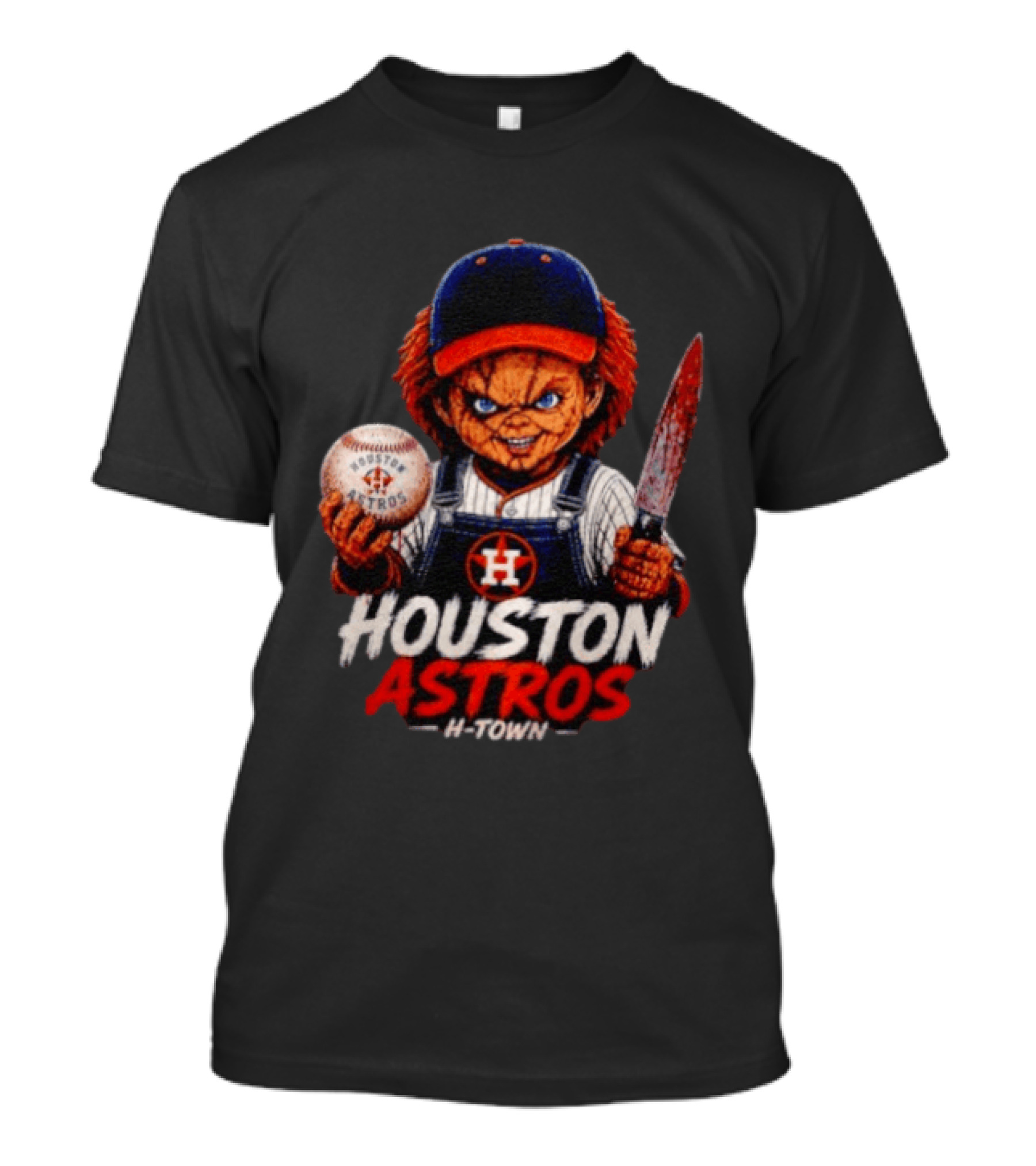 Chucky Houston Astros H Town Baseball MLB Horror T-Shirt