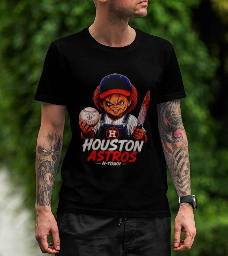 Chucky Houston Astros H Town Baseball MLB Horror T-Shirt