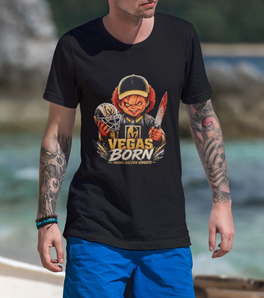 Vegas Born Chucky Vegas Golden Knights NHL T-Shirt