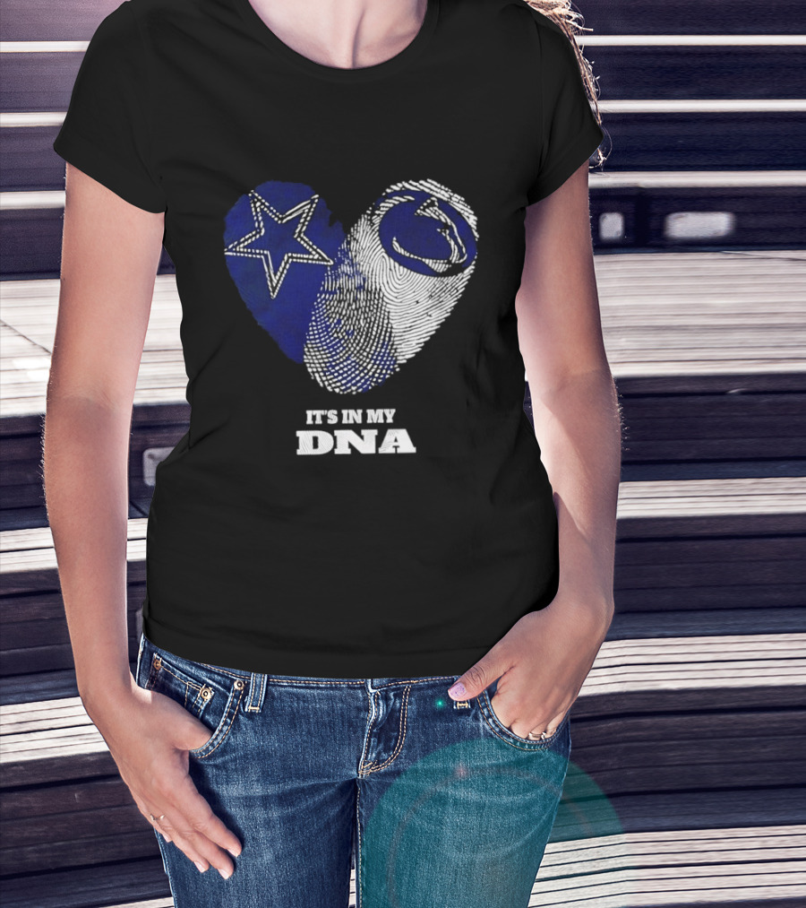 Dallas Cowboys Penn State Nittany Lions It's In My DNA Star Lion T-Shirt