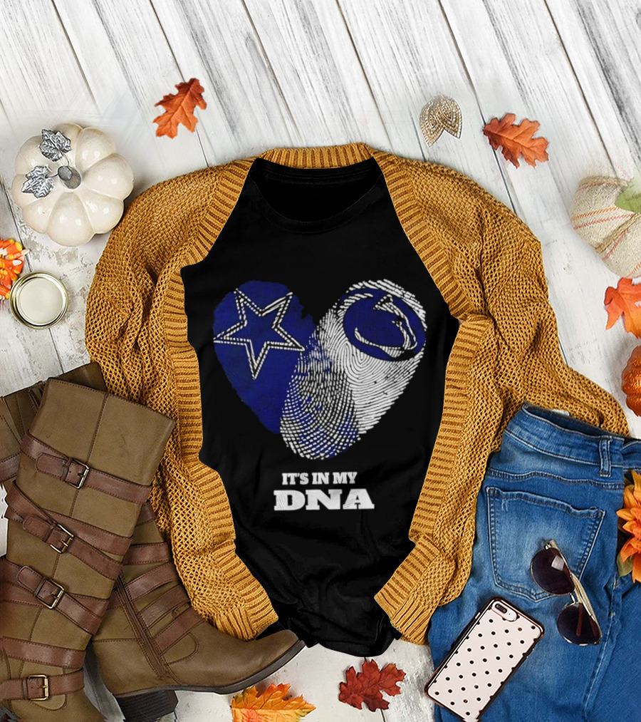Dallas Cowboys Penn State Nittany Lions It's in My DNA Star Lion T-Shirt