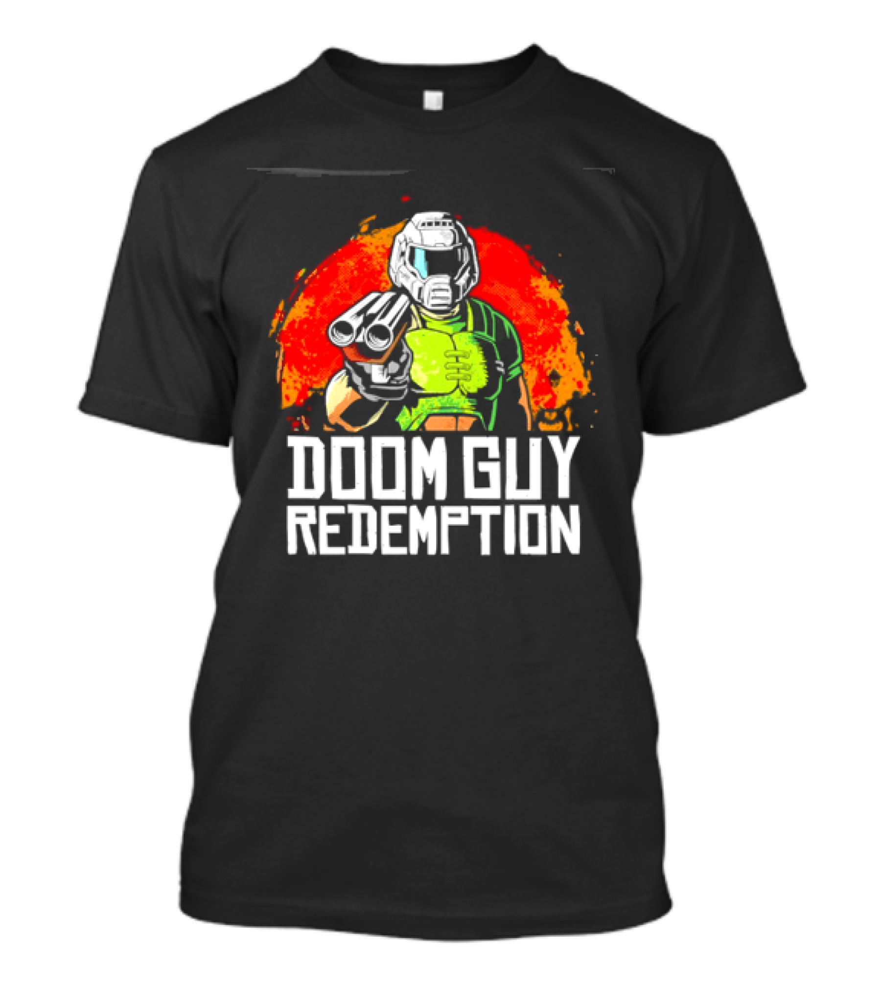 Doom Guy Redemption Video Game FPS Gaming Action T-Shirt