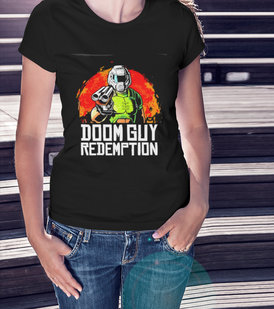 Doom Guy Redemption Video Game FPS Gaming Action T-Shirt