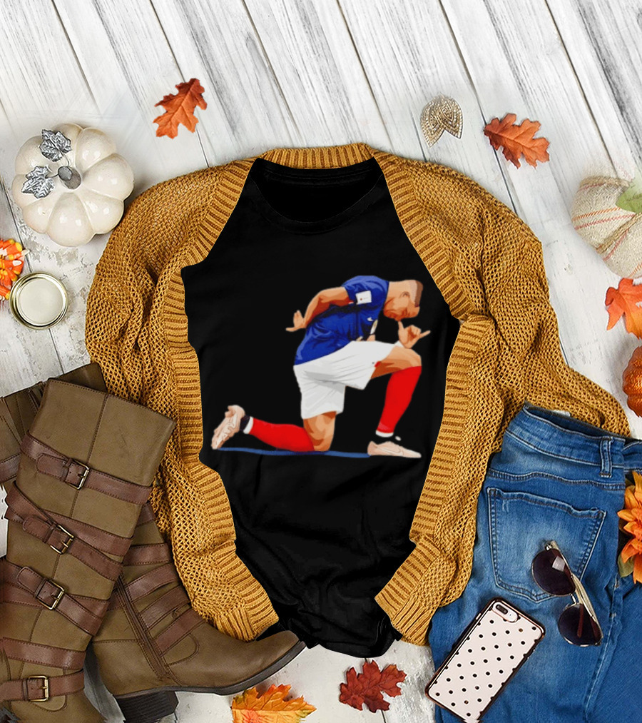 France National Team Kylian Mbappe Celebration Iconic Pose T-Shirt