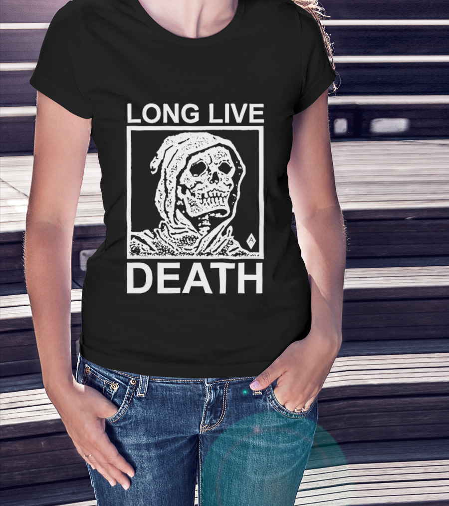 Long Live Death Grim Reaper Skeleton Gothic T-Shirt