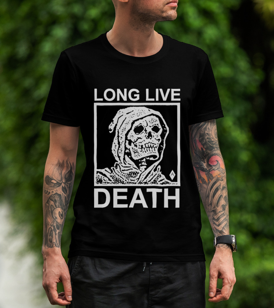 Long Live Death Grim Reaper Skeleton Gothic T-Shirt