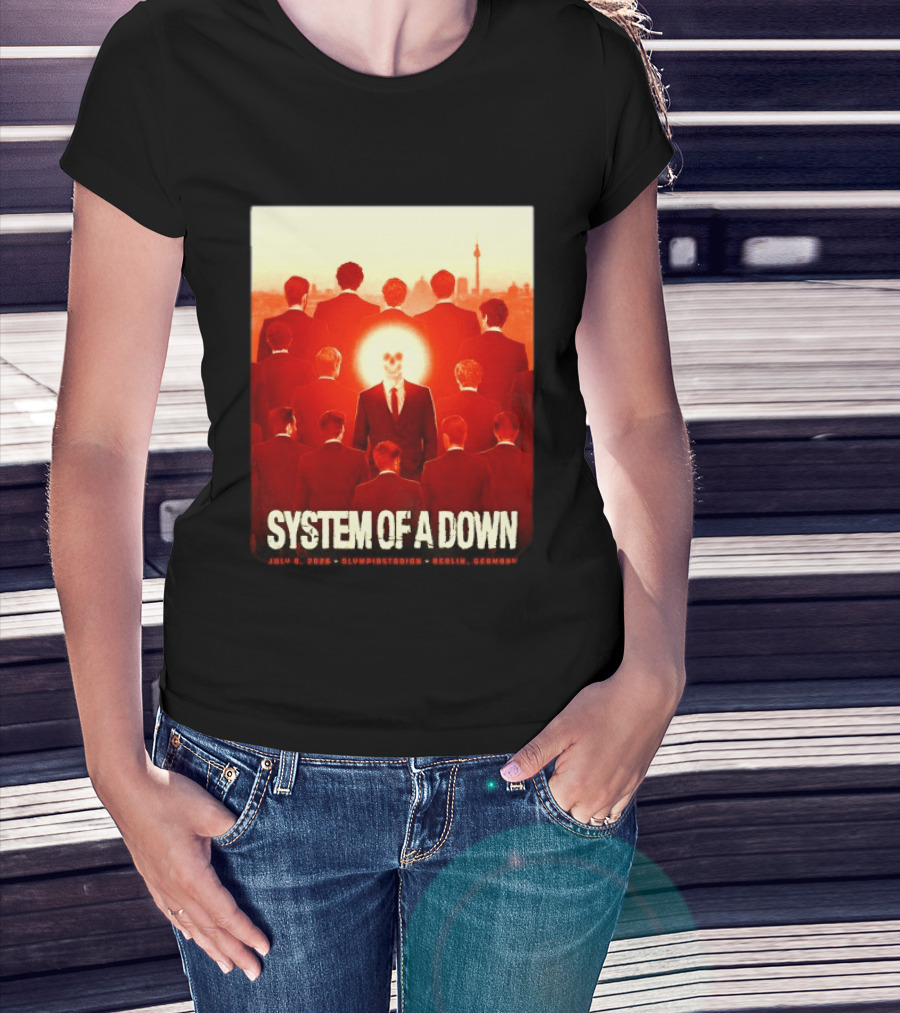 System Of A Down July 8 2026 Olympiastadion Berlin Germany Ghost Rider T-Shirt