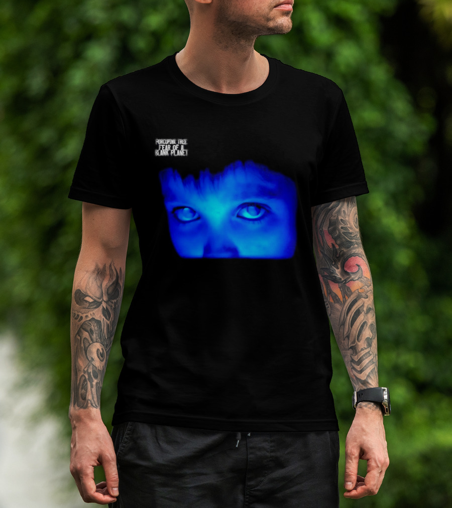 Porcupine Tree Fear Of A Blank Planet 2007 Rock Album Cover Blue Face T-Shirt