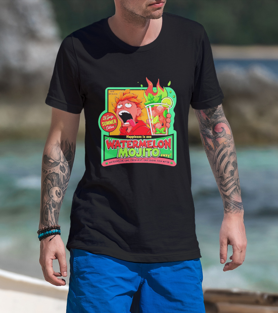 Lil Ganja Summer Edition Happiness Is One Watermelon Mojito Away T-Shirt