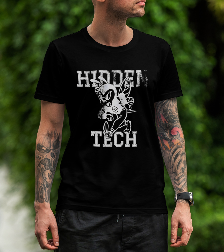 Hidden Tech Hornet Vintage Athletic T-Shirt