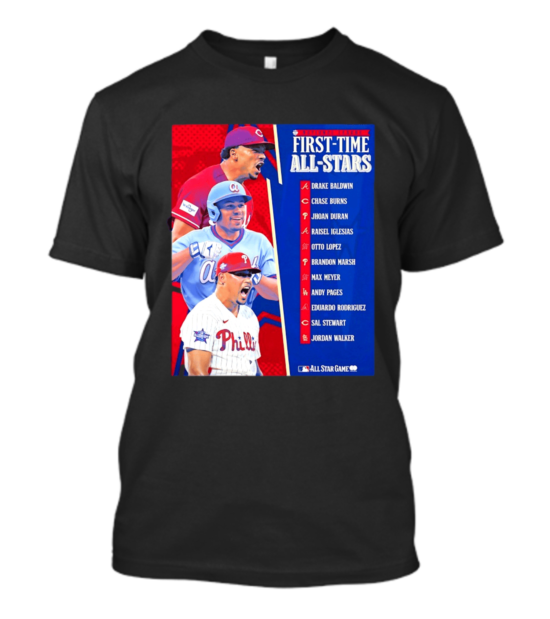MLB National League First Time All Stars T-Shirt