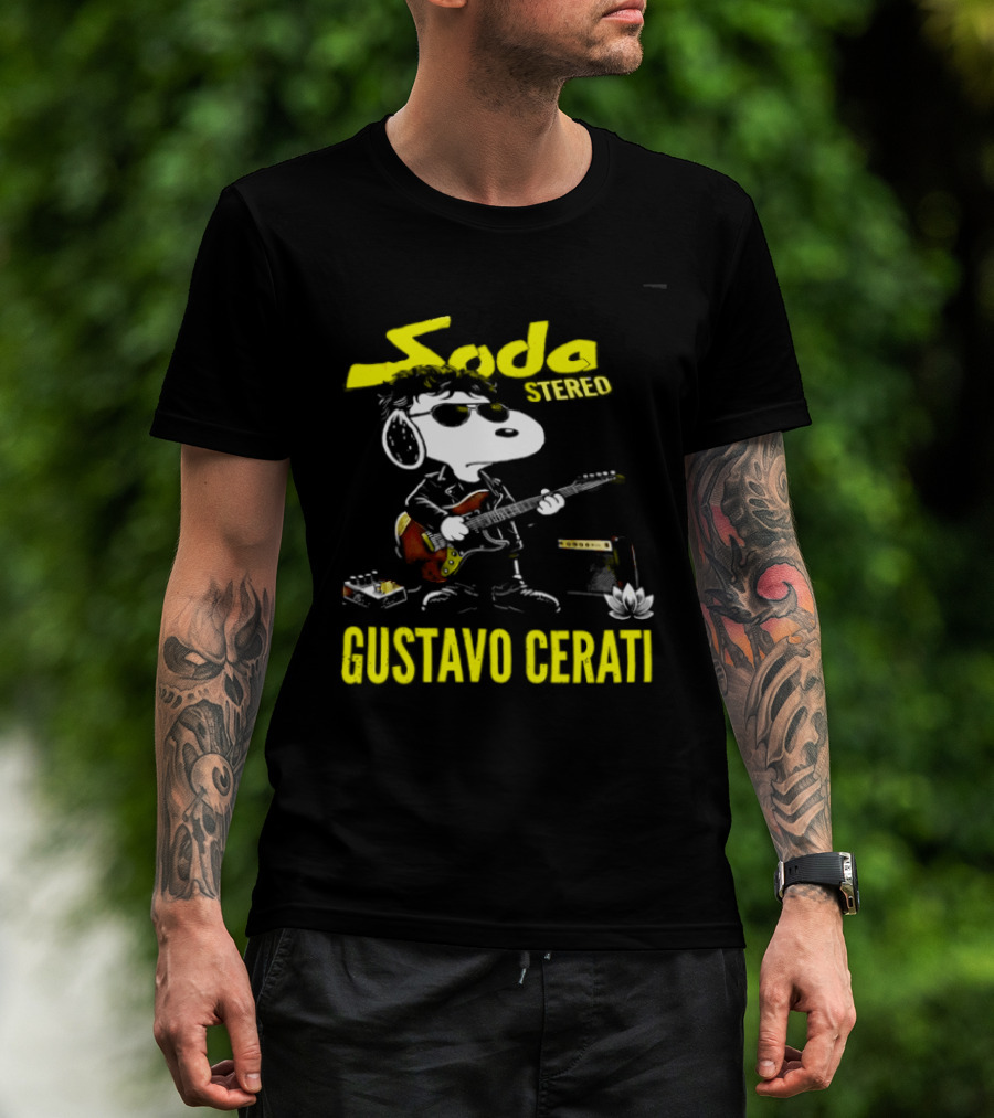 Soda Stereo Snoopy Guitar Gustavo Cerati T-Shirt