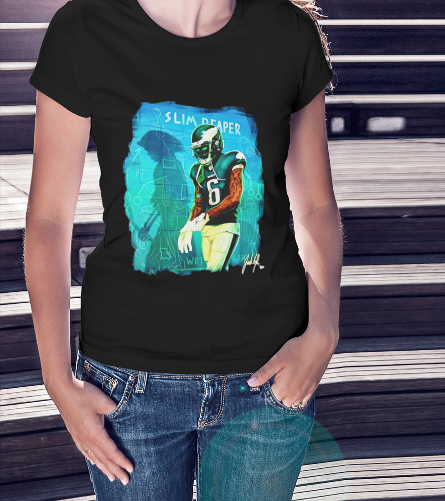 Philadelphia Eagles Devonta Smith Slim Reaper Phantom Six WR1 T-Shirt