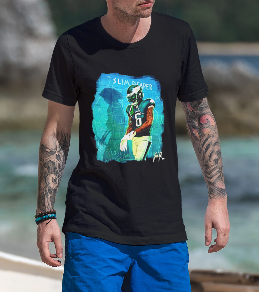 Philadelphia Eagles Devonta Smith Slim Reaper Phantom Six WR1 T-Shirt