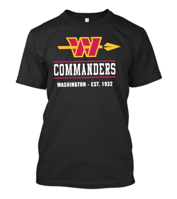 Washington Commanders W Arrow Est 1932 T-Shirt