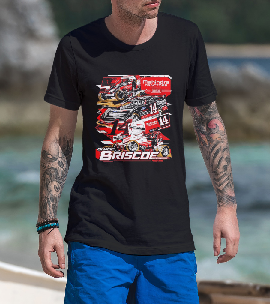 Chase Briscoe Mahindra Tractors Official Tractor Of Tough 14 Racing Collage T-Shirt
