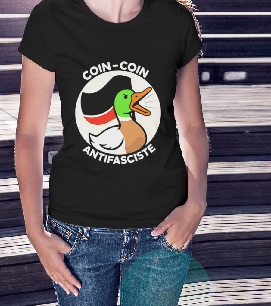 Coin Coin Antifasciste Duck Antifa Protest T-Shirt