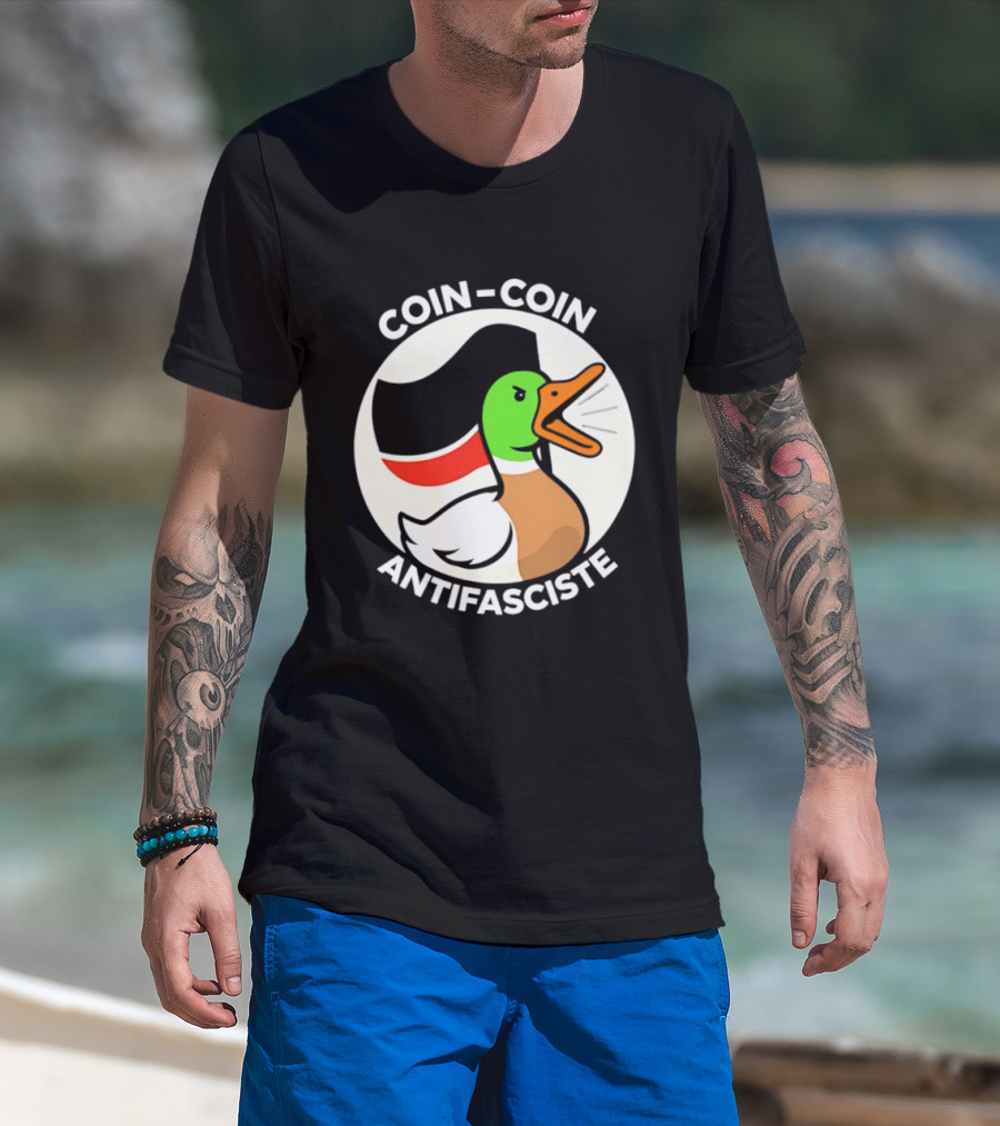 Coin Coin Antifasciste Duck Antifa Protest T-Shirt