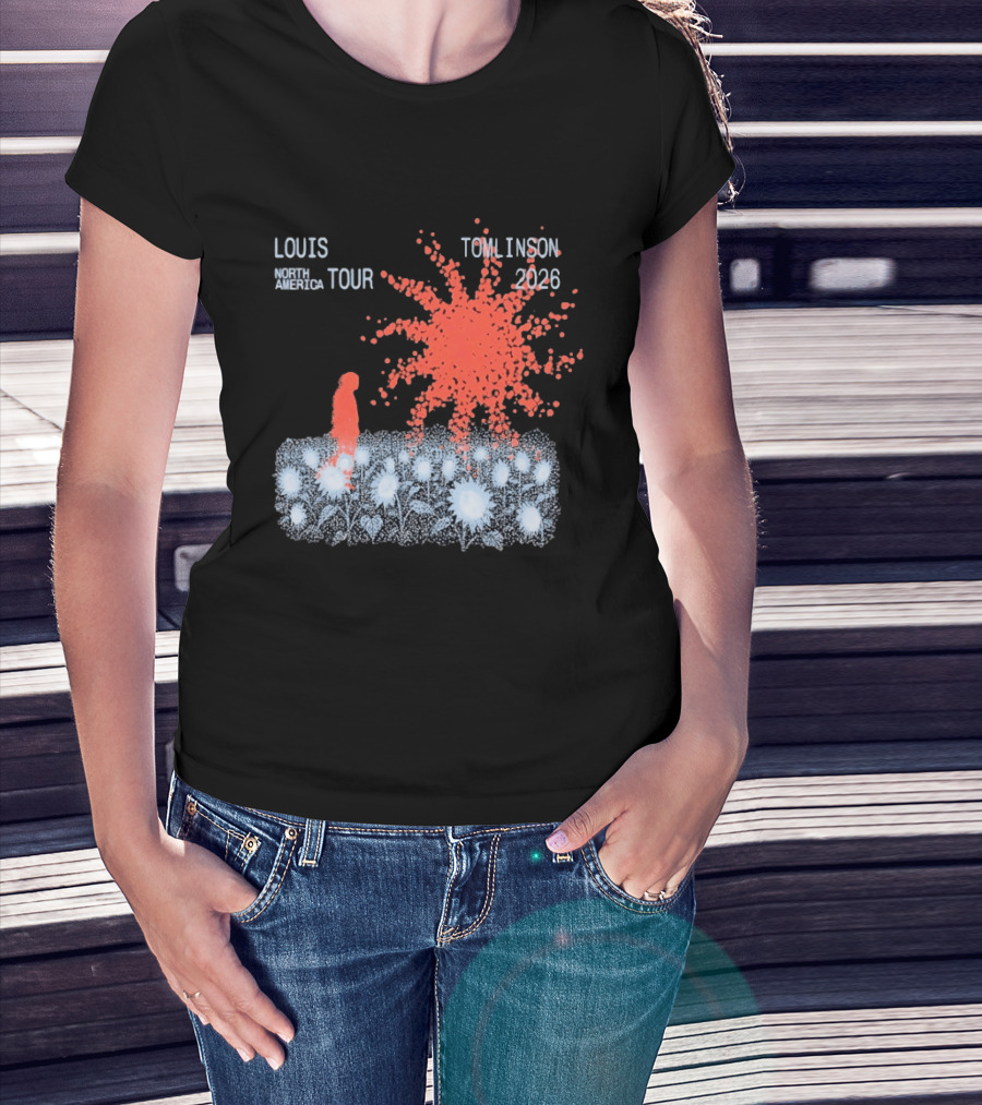 Louis Tomlinson North America Tour 2026 Sunflower Field Explosion T-Shirt
