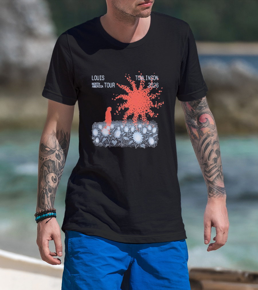 Louis Tomlinson North America Tour 2026 Sunflower Field Explosion T-Shirt