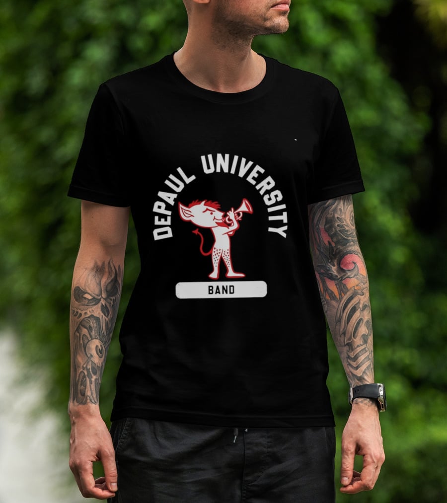 DePaul University Band Blue Demons Mascot Billy Arc T-Shirt