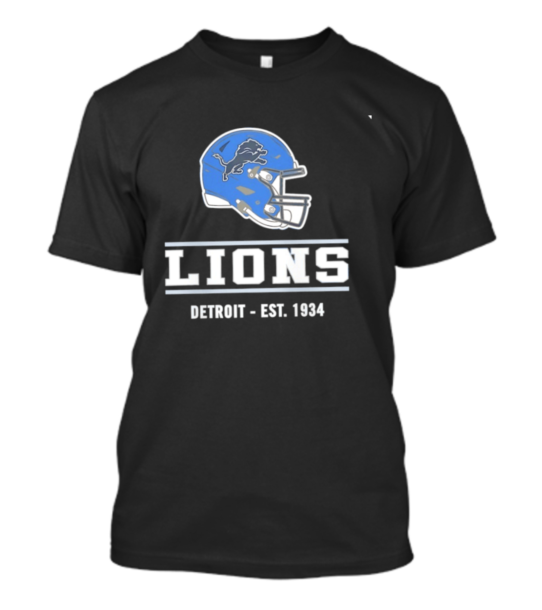 Detroit Lions Helmet Logo Est 1934 Football T-Shirt