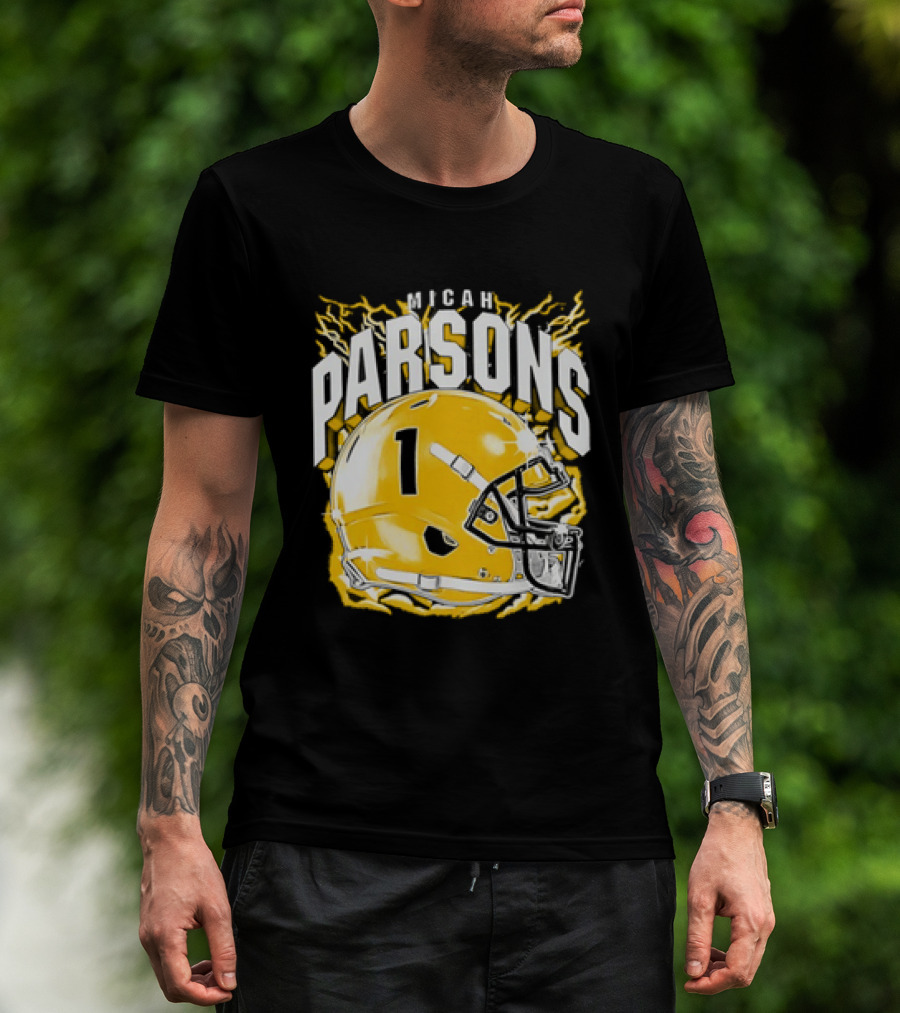 Micah Parsons 1 Helmet Green Bay Packers T-Shirt