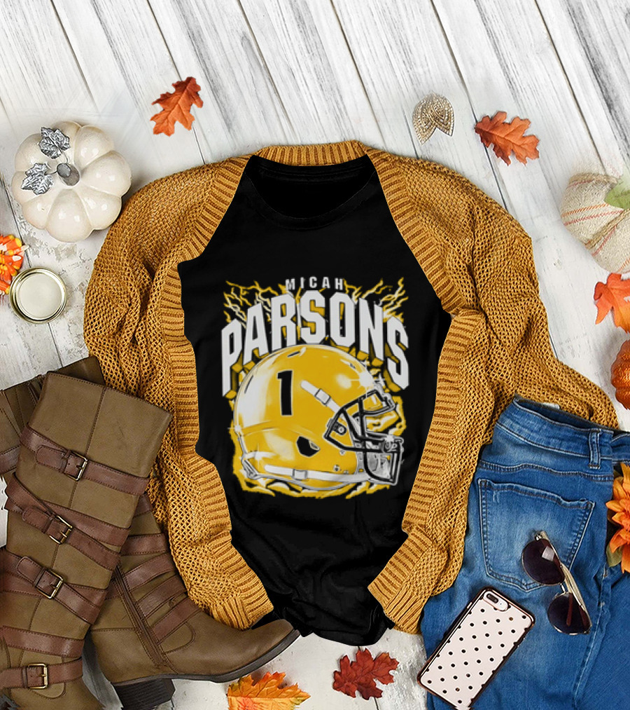 Micah Parsons 1 Helmet Green Bay Packers T-Shirt