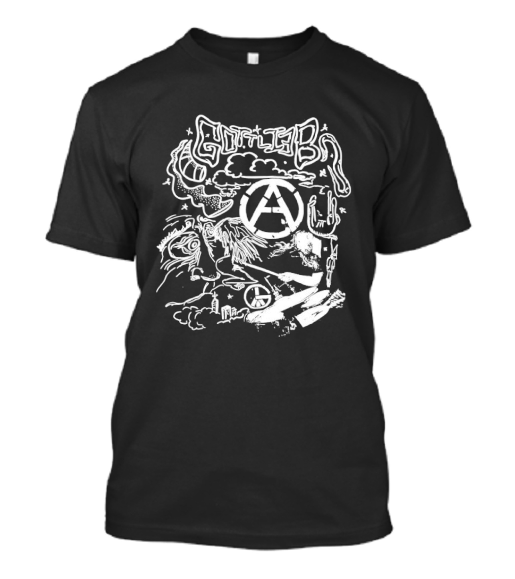 Gottlieb Anarchy Drummer Punk Band Chaos T-Shirt