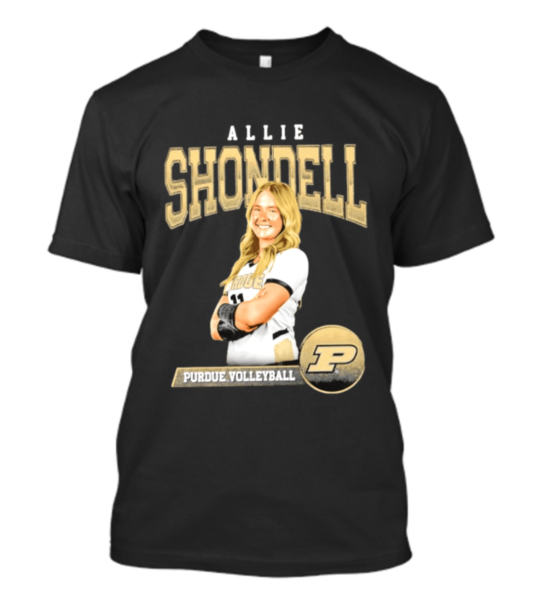 Allie Shondell Purdue Volleyball Player P Team T-Shirt