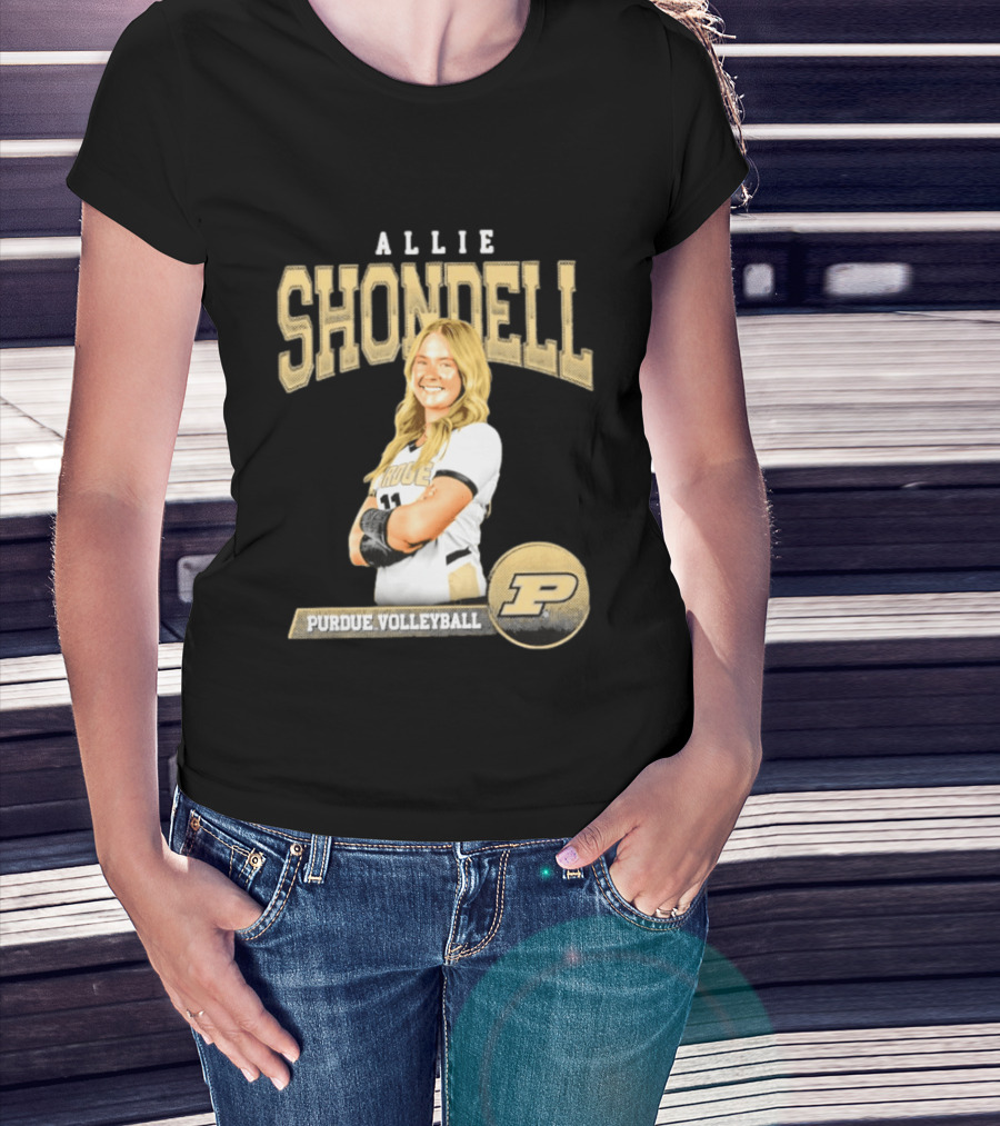 Allie Shondell Purdue Volleyball Player P Team T-Shirt