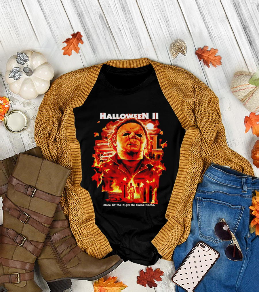 Halloween II Michael Myers Fire Scene More Of The Night He Came Home EMS Car T-Shirt