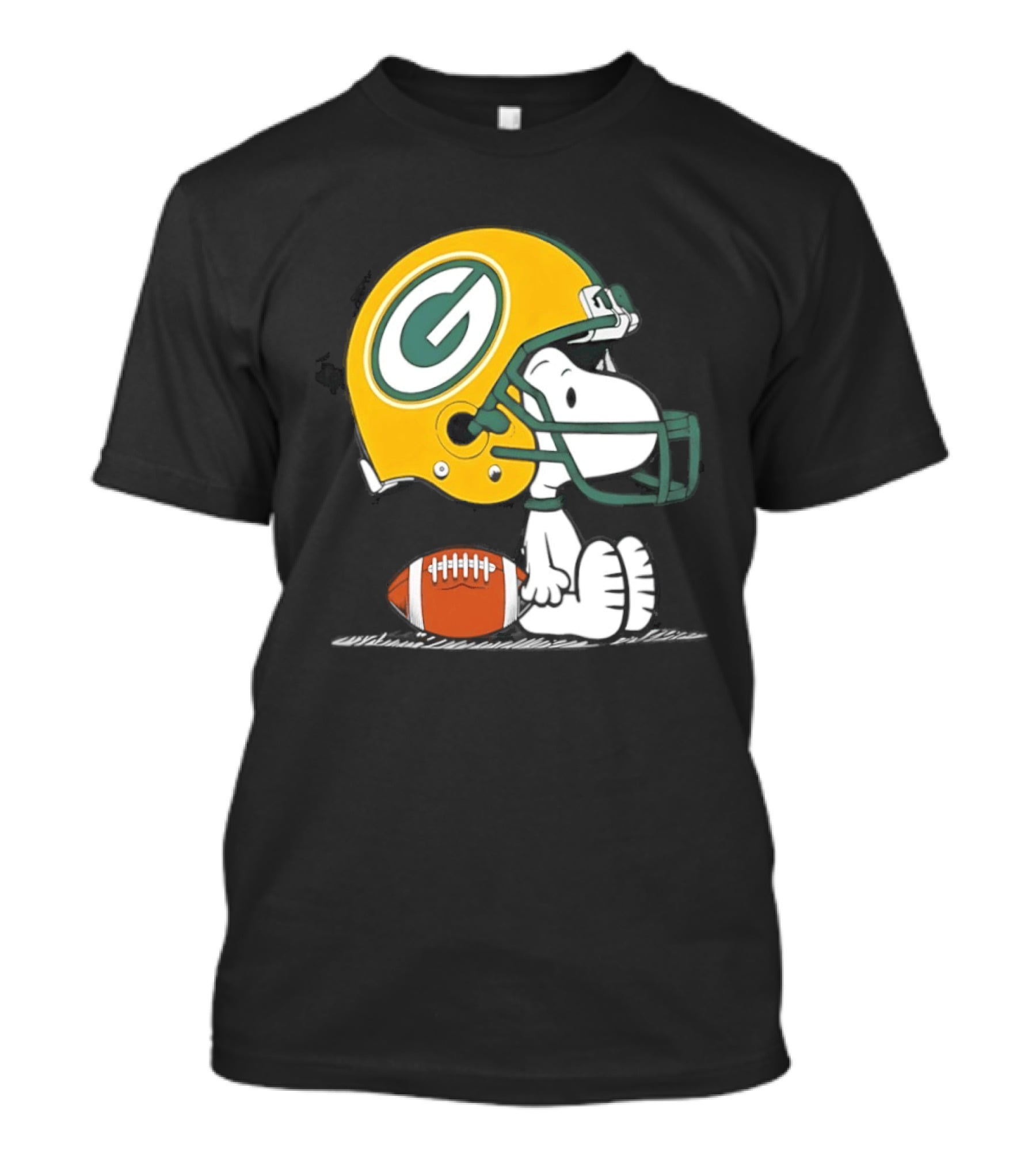 Snoopy Green Bay Packers Football Helmet Collaboration With Peanuts T-Shirt